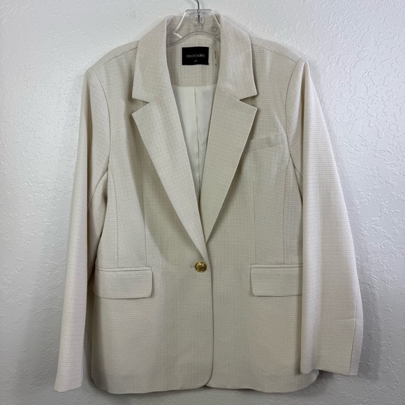 Dolce Cabo Cream career size XL business popover Blazer jacket - Picture 2 of 11